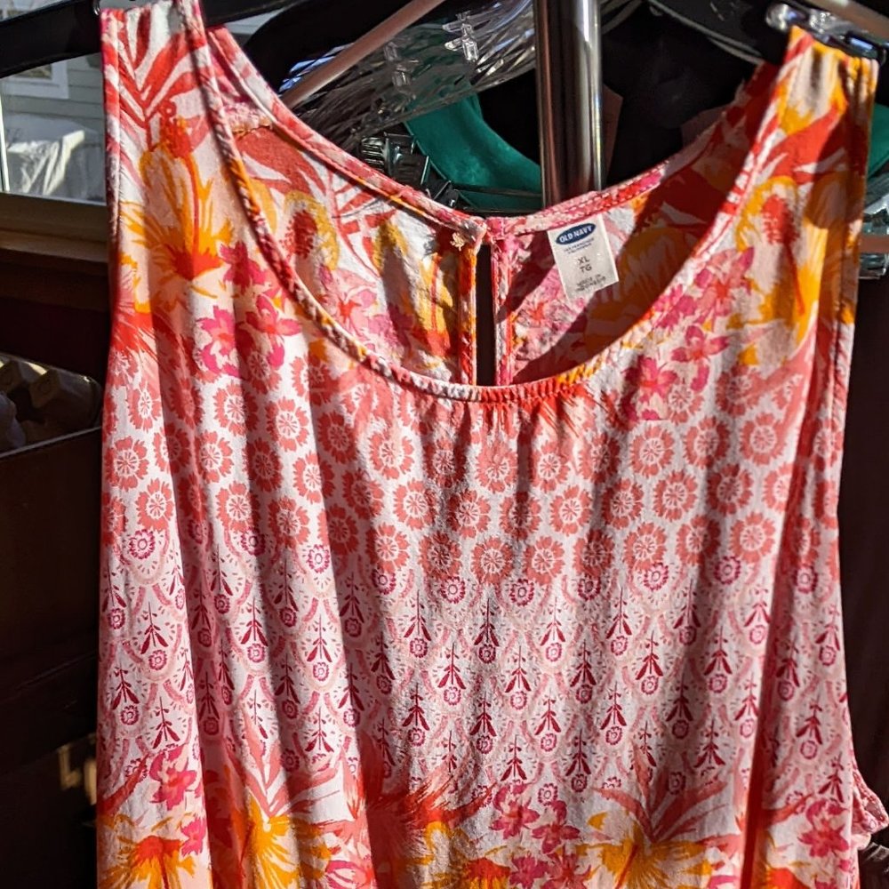 Multicolored Sleeveless Silky Blouse